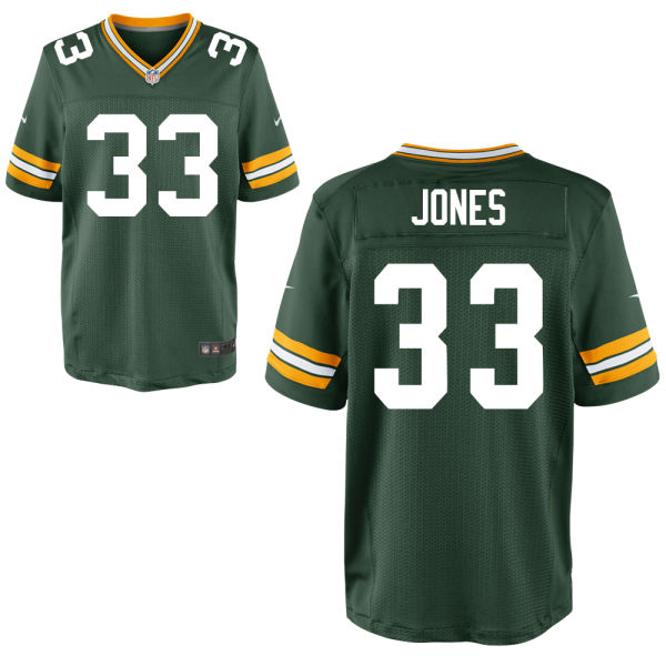 Aaron Jones Mens Home Elite Green Bay Packers Number 33 Green Football Jersey